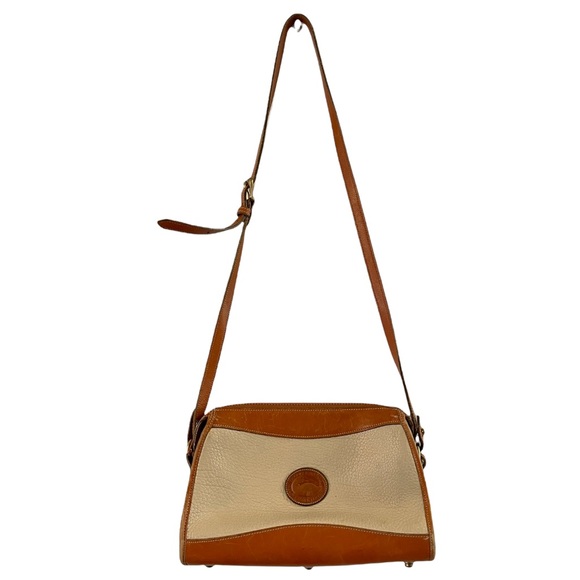 Dooney & Bourke Handbags - Vintage Dooney & Bourke Brown & Cream Pebble Satchel